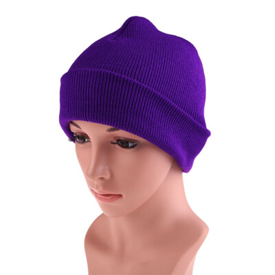 

Mens Women Beanie Knit Ski Cap Hip-Hop Color Winter Warm Unisex Wool Hat