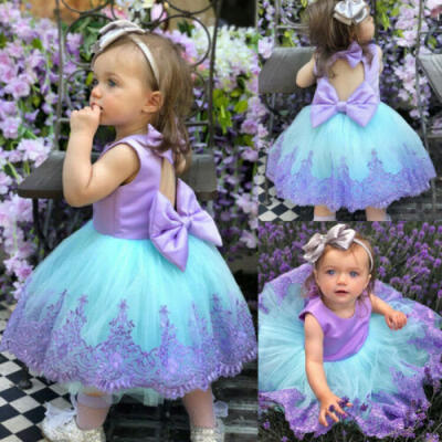 

Princess Wedding Party Prom Birthday Dress Skirt Tutu Dresses For Baby Girl 0-5Y