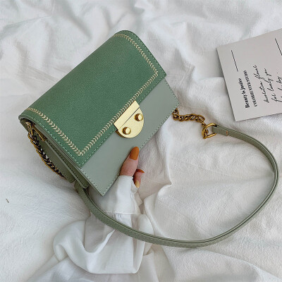 

Qiao Bani 2019 early autumn new Korean fashion Dongdaemun matte hit color small square bag shoulder diagonal tide handbag