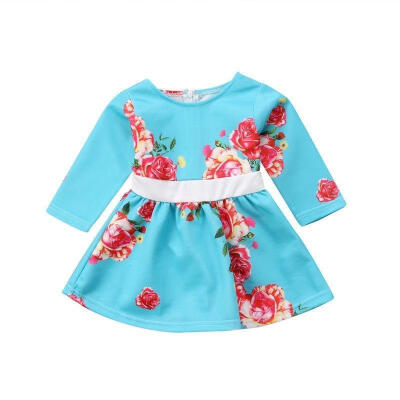 

Infant Baby Girl Floral Party Princess Formal Dress Outfit Clothes Xmas