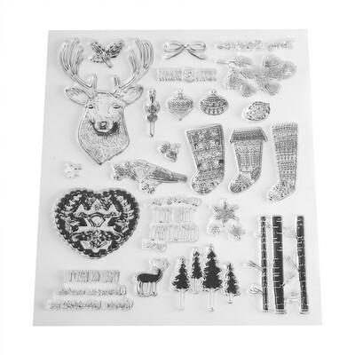

DIY Silicone Transparent Stamp Sheet Seal Scrapbooking Album Christmas Gift DecorSilicone StampDIY Silicone Stamp Sheet