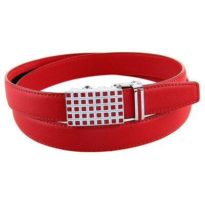 

BPSTAR Womens Automatic Buckle Genuine Leather Ladys Ratchet Holeless Belt Business High Quality Womens Real Belt for Pants