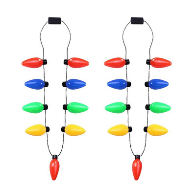 

9LEDs LED Luminous Necklace Holiday Party Christmas 2PCS