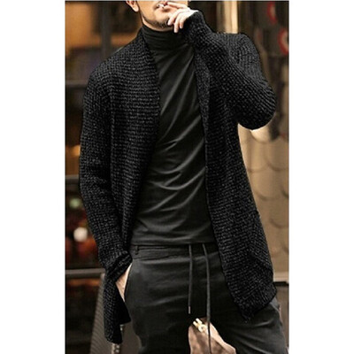 

Mens Knitted Cardigan Long Sleeve Casual Slim Fit Sweater Jacket Coat Warm Tops