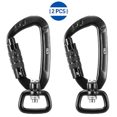 

2pcs Swivel Carabiner Clip 360° Rotatable Spinner Carabiner Small Auto Locking Carabiner 4KN