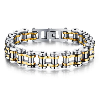 

Bracelet titanium steel mens bracelet rock&roll personalized motorcycle chain