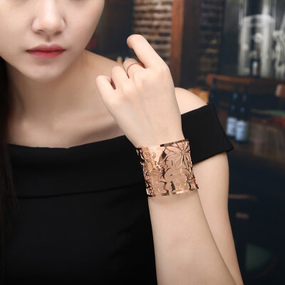 

Europe&the United States cover scar metal punk fashion gold bracelet personality with decorative bracelet exaggerated wrist wi