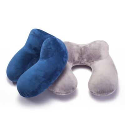 

Portable U-shaped inflatable pillow travel pillow