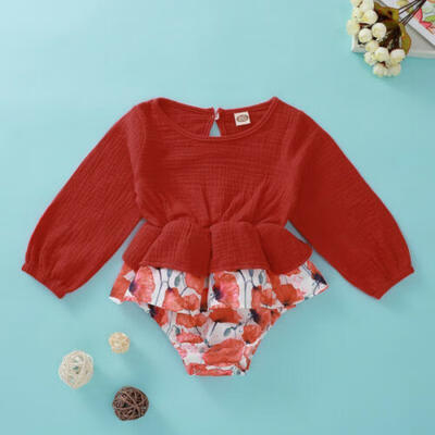 

Newborn Infant Kids Baby Girls Floral Bodysuit Romper Jumpsuit Clothes Outfits