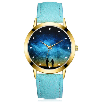 

GAIETY G382 Women Starry Sky Leather Strap Quarz Watch