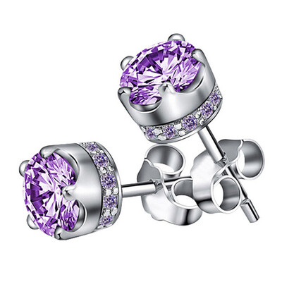 

Fashion Luxury Korean Style Silver Noble Goddess Crown Earrings for Women