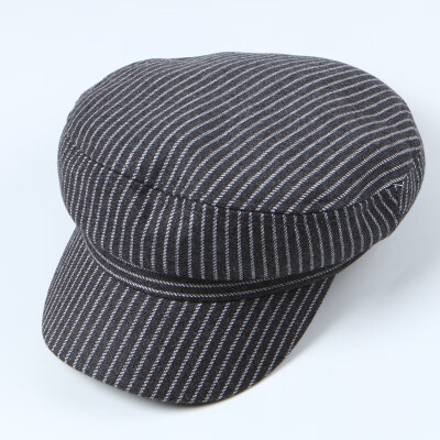 

Autumn New Hat Female Hundred Tides Japanese Striped Army Cap Korean Printer Newsboy Cap Octagonal Cap Cotton Beret