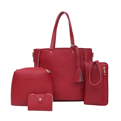 

Tailored Four Set Handbag Shoulder Bags Four Pieces Tote Bag Crossbody Wallet Bags BK