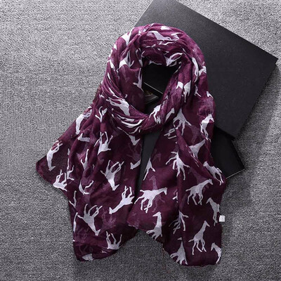 

Gobestart Women Ladies Giraffe Print Pattern Long Scarf Warm Wrap Shawl