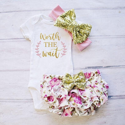 

Newborn Baby Girl Floral Romper Tutu Shorts Pants Outfits Clothes Set