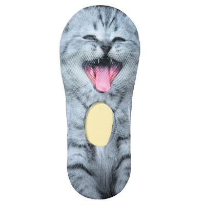 

New Women Casual Socks Cute Animal Print Low Cut Breathable No-Show Liner Non-Slip Socks