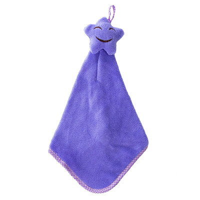 

Kitchen Bathroom Star Hand Towel Soft Kids Child Wipe Hanging Cartoon Towel
