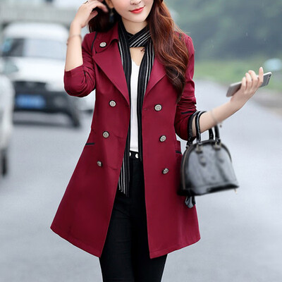

Ladies Solid Button Down Long Sleeve Coat Tops Lapel Collar Formal Warm Cardigan