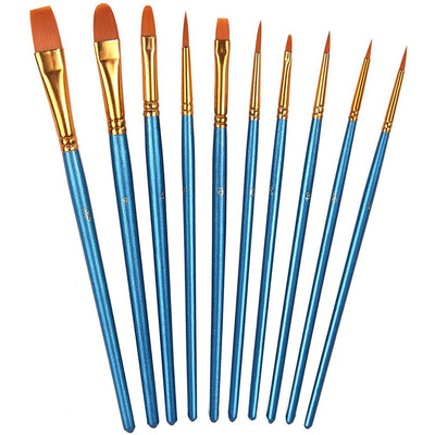 

〖Follure〗Round Pointed Tip Nylon Hair Artist Detail Paintbrushes Professional Fine
