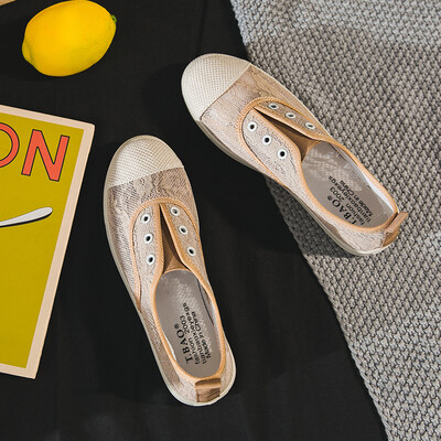 

Fisherman shoes women 2019 summer new straw linen mesh hollow out a pedal lazy lace breathable flat shoes