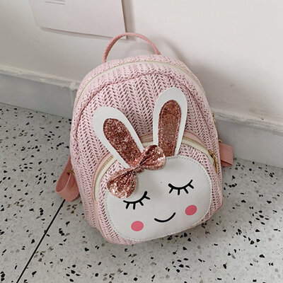 

New Boy Girl Straw Cartoon Backpack School Rucksack Bag Special Necessary