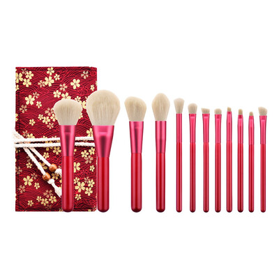 

Toponeto 12Pcs Rubies Blush Brush Eyeshadow Brush Makeup Brush Included Brush Kit