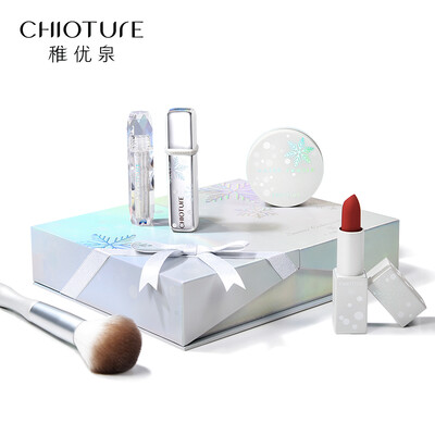 

CHIOYU CHIOTURE Autumn Sunshine Beauty Gift Box Liquid Eyeshadow Lipstick Glaze Water Loose Powder Makeup Brush Makeup Set