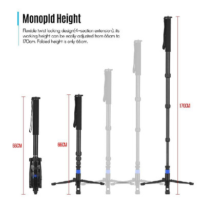 

Aluminum Alloy Twist Locking Heavy Duty Monopod Camera Unipod with Unipod Holder 14 Inch 38 Inch Screw Mounts for DSLR ILDC Came