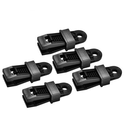 

Greensen 5 SetsPack Tent Clip D-shape Lock Tents Awning Clamp for Outdoor Camping Accessories