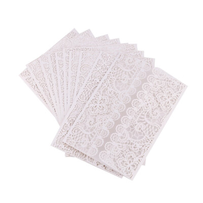 

White 10pcs Vertical Laser Cut Butterfly Invitations Cards Kits for Wedding Bridal Shower Birthday Anniversary Party