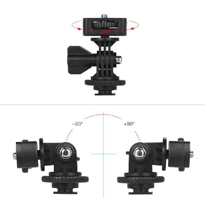 

Adjustable Cold Hot Shoe Mount Adapter with 14" Screw for Viltrox DC-90 DC-70 DC-50 Monitor L132T L116T LED Video Light