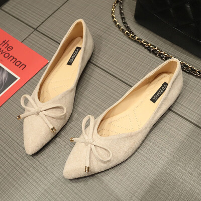 

Spring&summer pointed single shoes Doudou shoes womens shoes flat heel shallow comfortable casual shoes