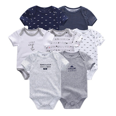 

Newest 7PCS Baby Boys Clothes Rompers Baby Girls Clothes Newborn Bodysuits Babywear Cotton 0-12M For Babies Outwear Clothing Sets