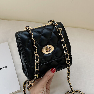 

2019 popular bag French minority rhomboid chain bag single shoulder slant bag 100 womens bag
