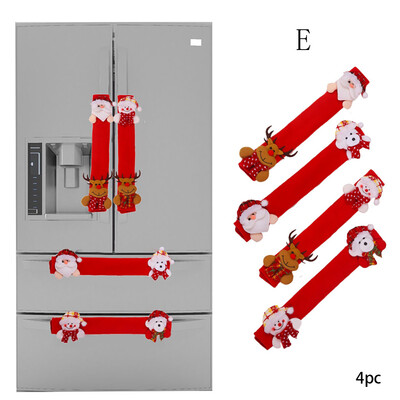 

〖Follure〗4pcs Christmas Refrigerator Door Handle Cover Kitchen Appliances Glove Protector