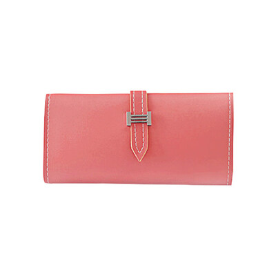 

Womens Solid Color Faux Leather Long Wallet Card Phone Holder Clutch Purse
