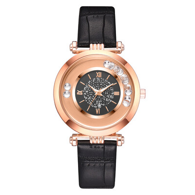 

Belt ladies watch ladies watch 2019 new quicksand ball pu strap quartz watch