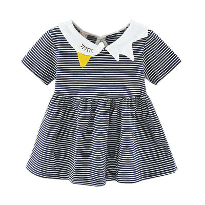

Fashion Girls Dress Princess Summer Kids Dresses for Baby Girls Clothes Short Sleeve Striped Children Clothing