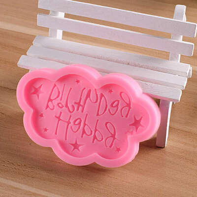 

Happy Birthday Cake Decoration Mold DIY Cloud Shape Silicone Fondant Chocolate Candy Mould Baking Tool