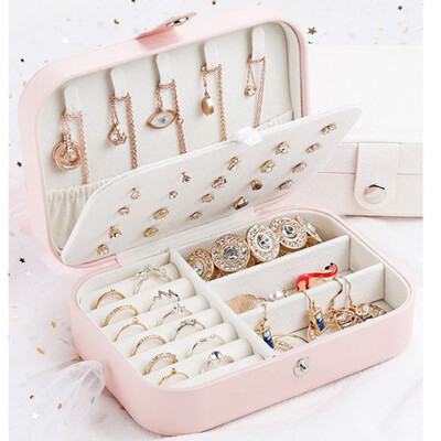 

Gobestart Earring Ring Jewelry Display Storage Box Case Organizer Flannel Tray Holder Gift
