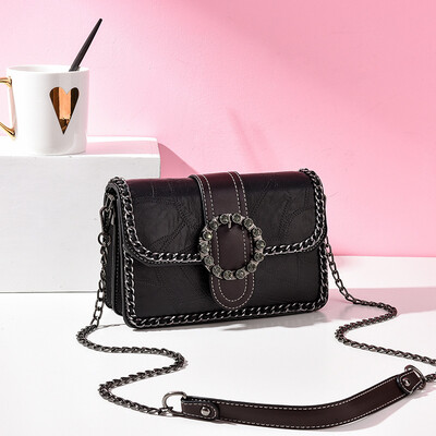 

Small bag female 2019 new cool womens bag Korean version of the fresh PU leather fashion single shoulder Messenger bag