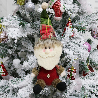 

Toponeto Christmas Ornament Santa Snowman Reindeer Toy Doll Hang Party Decoration