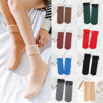 

Hot Women´s Solid Winter Thick Warm Fleece Lined Thermal Stretchy Socks Elastic