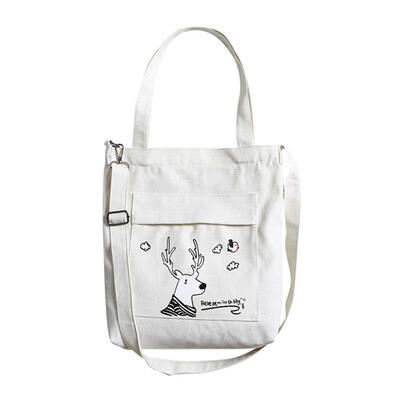 

8 Style Crossbody Canvas Bag One-shoulder Travel Storage Bag with Zipper for Closet Organizer Clothes Storage 35x33x6cm
