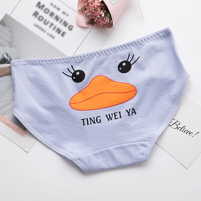 

Women Summer New Fashion Design Mid Rise Seamless Cotton Underwear Briefs Cartoon Print Cute Lingerie Ladies Underpants