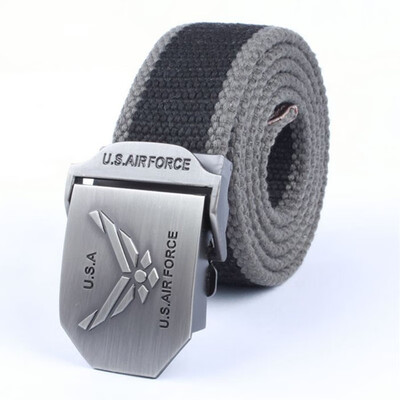 

Hot selling new Unisex belt high quality canvas weaving Alloy Automatic buckle Men belt outdoor casual Men&Women cowboy belt