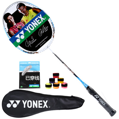 

YONEX Yonex badminton racket NRD1 full carbon yy men&women beginners getting started single shot white blue has threaded