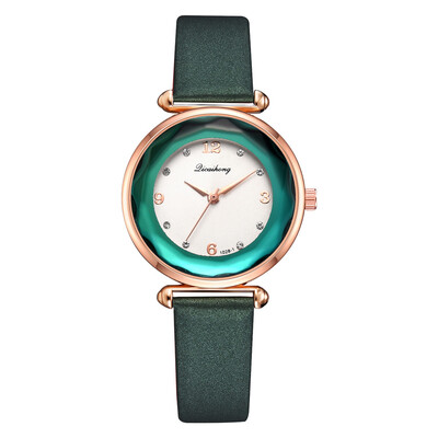 

Korean fashion rose gold border diamond dial casual ladies quartz watch