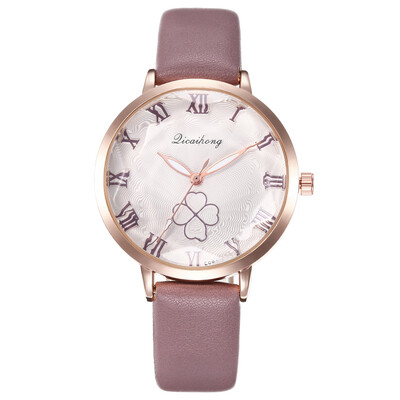 

New creative Roman scale four-leaf clover ladies fashion quartz watch female casual student table