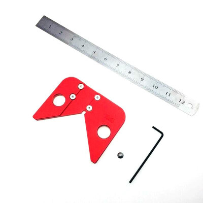 

Multifunctional Woodworking Ruler Round Center Measuring Ruler 45 Degree Angle Gauge Woodworking Marking Scribing Tool